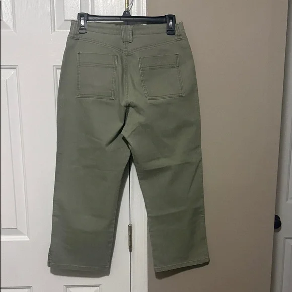 Gloria Vanderbilt Y2K Lace-Up Crop Capri Jeans 10P – Green - Picture 5 of 8